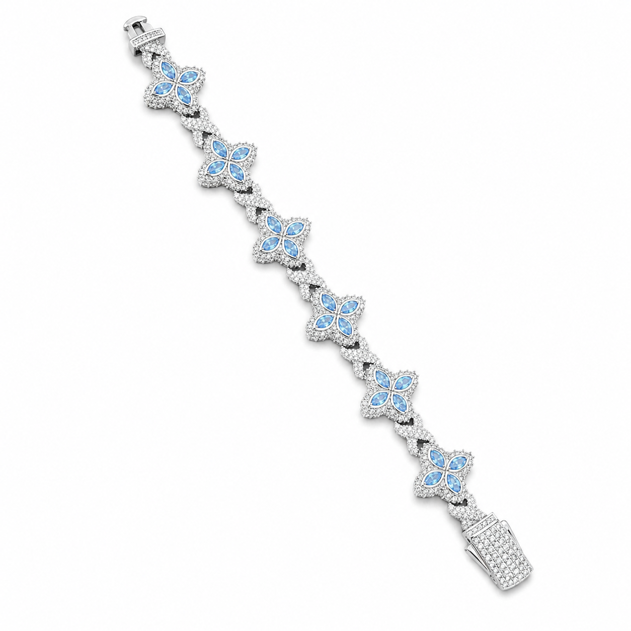 Blue Flower Bracelet